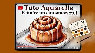 Miniature : Apprends à Peindre à l'aquarelle un CINNAMON ROLL en 7 Minutes ! 🎨 (Technique FACILE)