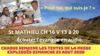 Miniature : Quand la foi devient une question de vie ou de mort : méditation : Messe  du 23/08/2026