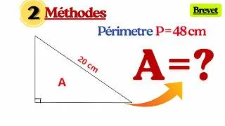 Miniature : Peux-tu calculer l'aire de ce triangle ? (La 2ème méthode est géniale !)