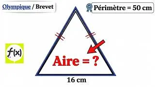 Miniature : Calculer l'aire d'un triangle isocèle (Méthode simple)