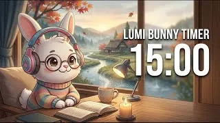 Miniature : 15 minutes d'étude avec un lapin 🐇 - Musique Lofi apaisante 🎶