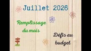 Miniature : Juillet 2026 - Remplissage des enveloppes du quotidien + Défis au budget