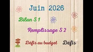 Miniature : Juin 2026 - Bilan S1 + Défis au budget #enveloppesbudget #systemedesenveloppes 