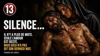 Miniature : 1️⃣3️⃣ Station 13 – Descente de la croix• “Une mère… et son fils mort 😢 Silence et amour”