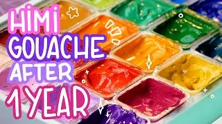Miniature : Review ✧ My 1 Year Himi Jelly Gouache Palette | Art Supply Test