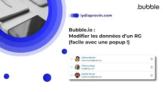 Miniature : Bubble.io - Modifier les données d’un RG (facile avec une popup !)
