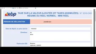 Miniature : Générer la déclaration de TVA sur EBP Compta