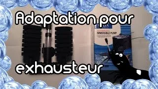 Miniature : Pompe de brassage sur filtre exhausteur pour aquariums