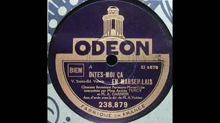 Miniature : Andrée Turcy et André Garnier " Dites-moi ça en marseillais "  1931