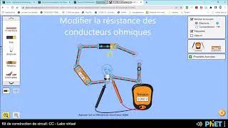 Miniature : PhET Colorado   modifier les tensions et les résistances