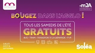 Miniature : Offre d'été m2A : tous les samedis, les transports Soléa sont gratuits !