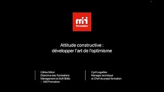Miniature : Formation M2i - Attitude constructive : développer l'art de l'optimisme