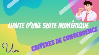 Miniature : 2ème année Bac-mathématique-Limite d'une suite numérique -Critères de convergence