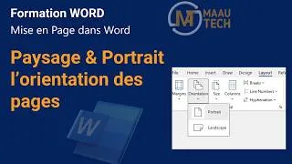 Miniature : 12. Microsoft Word: Changer l’Orientation des Pages (Portrait & Paysage)