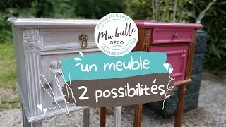 Miniature : Avant/Après : 1 chevet, 2 relookings (shabby chic vs rose fuchsia)