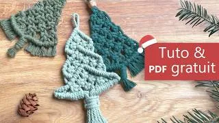 Miniature : Sapin de Noël en macramé | Tutoriel DIY