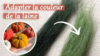 Miniature : Modifier la couleur de la laine cardée | Astuce feutrage à l'aiguille