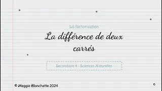 Miniature : La différence de deux carrés