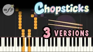 Miniature : La pièce la + FACILE au monde!!!🥢Chopsticks  PIANO🎹 3 Versions= Classique-Pop-Jazz👆avec partition