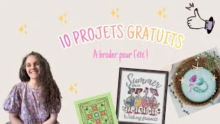 Miniature : 10 projets GRATUITS au point de croix à broder pour l'été !