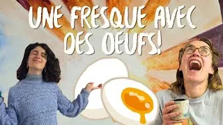 Miniature : Mukbang - Réalisation d'une fresque à Tempera dans mon atelier de céramique ft. Elisabeth Ledoux ✨