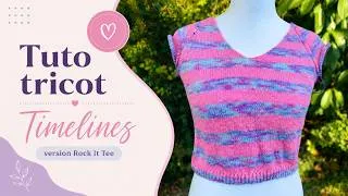 Miniature : Tricot Facile : Votre Premier Top Rayé (Pas Besoin de Couper le Fil !)