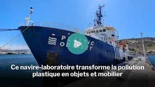 Miniature : Ce navire-laboratoire transforme la pollution plastique en objets et mobilier