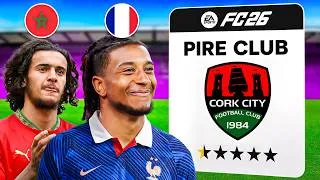 Miniature : Le PIRE CLUB mais je recrute 1 TALENT de CHAQUE PAYS jusqu'à gagner la LDC !
