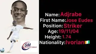 Miniature : ADJRABE JOSE EUDES Top buteur, Top attaquant, Ailier Droit et Gauche, Puissant et Efficace