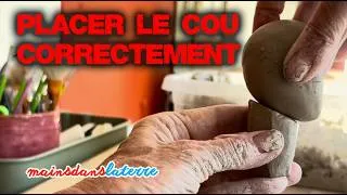 Miniature : Cours de sculpture gratuit - Comment bien placer le cou sur une tête en argile 