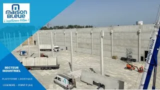 Miniature : CHANTIER INDUSTRIEL : PLATEFORME LOGISTIQUE LEGENDRE-POINT P Poteaux et Murs en préfa béton