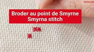 Miniature : Tutoriel broderie le point de Smyrne - Smyrna stitch tutorial