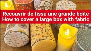 Miniature : Recouvrir de tissu des boites rondes - Cover a round box with fabric
