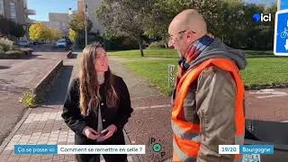 Miniature : Reportage France 3 Bourgogne - ça se passe ici : atelier circulation urbaine à vélo