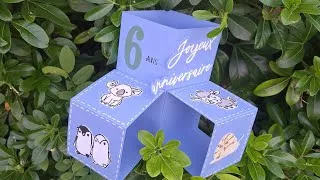Miniature : ✨  Carte trio de cubes anniversaire 🦋