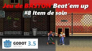Miniature : Tuto Godot : jeu de baston beat'em up #8 item de soin