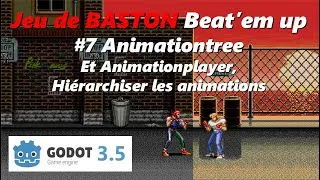 Miniature : Tuto Godot : jeu de baston beat'em up #7 Animationtree et AnimationPlayer