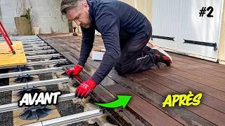 Miniature : Comment POSER une TERRASSE BOIS sans vis apparentes ? (EP 2)