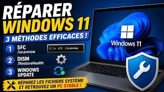 Miniature : Réparer Windows 11 avec SFC, DISM et Windows Update