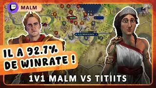 Miniature : MON ADVERSAIRE A 92.7% DE WINRATE ! 1v1 : MALM vs TITIITS sur CIVILIZATION 6