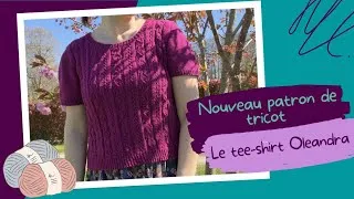 Miniature : Oléandra : modèle de tee-shirt en dentelle au tricot pour femme | Nouveau patron – Maloraé Designs