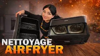 Miniature : 🧽NETTOYAGE AIRFRYER Cosori: Avant / après : tu ne vas pas y croire 😱 intérieur, résistances, tout!
