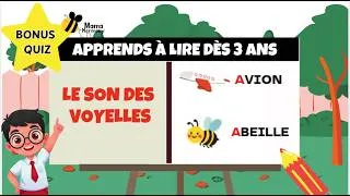 Miniature : Apprendre le son des voyelles (A E I O U) | Méthode simple dès 3 ans | Montessori | Quiz final