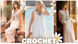 Miniature : 🌿 GILET SANS MANCHES AU CROCHET EN TOUTES TAILLES, SPÉCIAL DÉBUTANTES 😍 TUTO LENOA@MamieCrochet