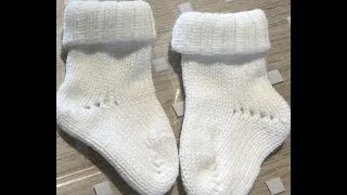 Miniature : Tuto du 18/03/2025 :Chaussettes taille 0 /3 mois, réalisable sur toutes machines en simple fonture