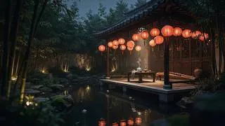 Miniature : 🏮 Apaisez vos Pensées Nocturnes & Retrouvez le Calme, Pavillon de Thé aux Lanternes & Guzheng ✨