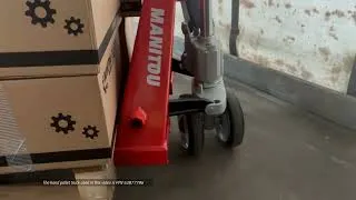 Miniature : Manitou proportional valve hand pallet truck: assistance for moving your loads every day!