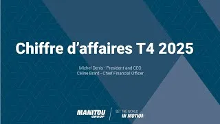 Miniature : Manitou Group - CA T4 2025 - Replay webconférence [FR]