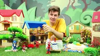 Miniature : Une alarme dans le jardin d’enfants. Jouer, se laver et manger sainement