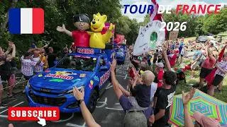 Miniature : Tour de France 2026. La caravane du Tour de France. 15 ème étape. Col de la Croisette. Le Salève